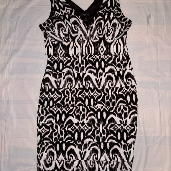Enfocus Studio Brown and Off White Mini Dress - Picture 2 of 9